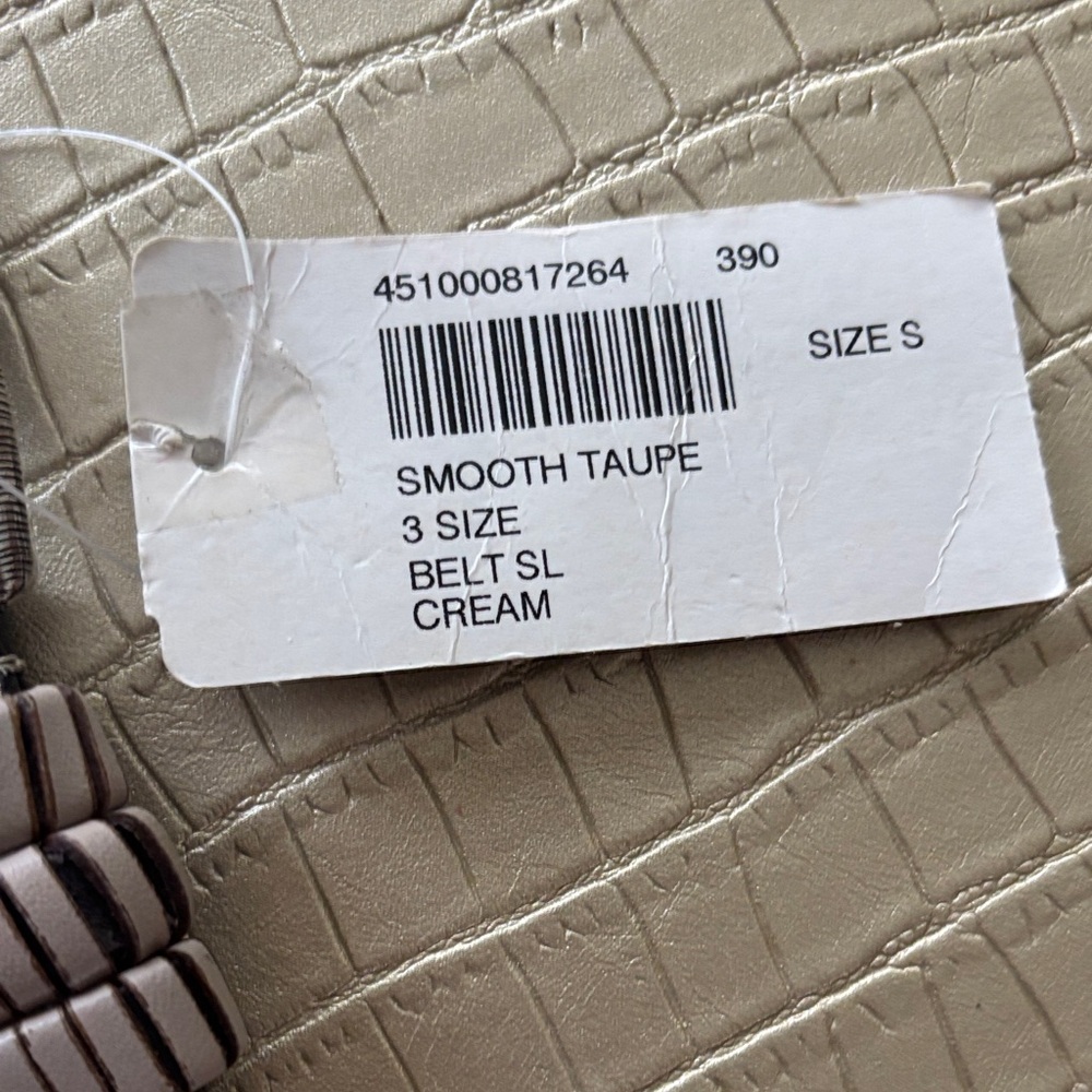 Chico's Smooth Taupe and Cream Belt